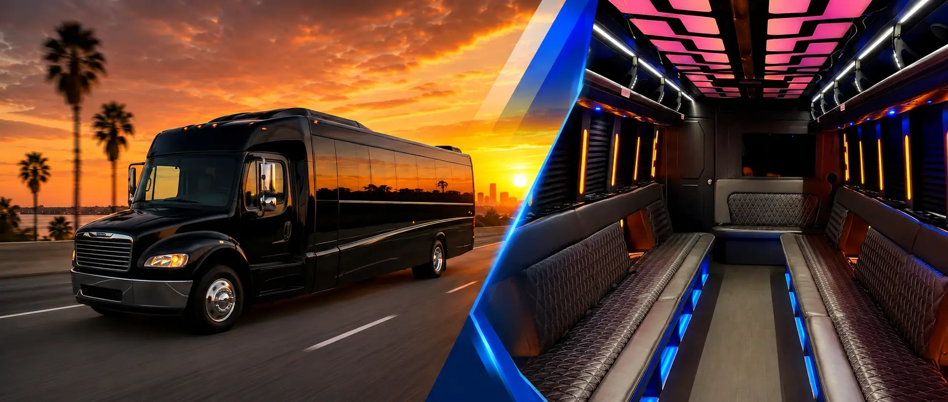 Party bus for San Ramon winery limo service