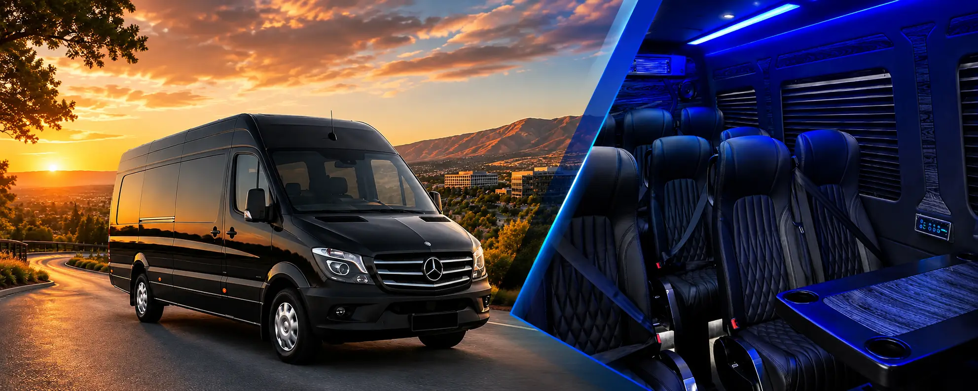 Sprinter shuttle bus for Livermore Valley wine tours