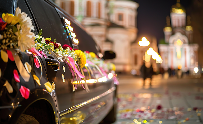 Luxury wedding limousine in San Ramon